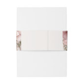 Elegant Pink Cream Magnolia Floral Wedding 招待状ベリーバンド (裏面例)