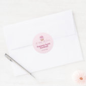 Elegant Pink Cupcake Bakery Product ラウンドシール (封筒)