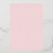 Elegant Pink Diagonal Stripes 箔招待状 (裏面)