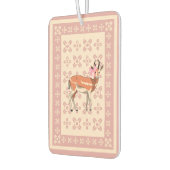Elegant Pink Doe-patterned Christmas カーエアーフレッシュナー (左)
