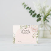 Elegant Pink Floral Advice for the Grad エンクロージャーカード (スタンド正面)