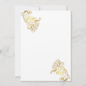 Elegant Pink Floral Baby Shower 招待状 (裏面)