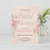 Elegant Pink Floral Bachelorette Party 招待状 (スタンド正面)