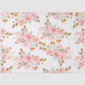 Elegant Pink Floral  Botanical Tissue Paper  薄葉紙 (正面)