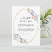 Elegant Pink Floral Christian Funeral Thank You サンキューカード (スタンド正面)