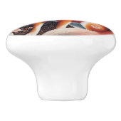 Elegant Pink Floral Fox William Morris Inspired セラミックノブ (側面)