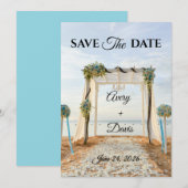 Elegant Pink Floral Fully Editable Save the Date 招待状 (正面/裏面)