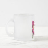 Elegant Pink Floral Gold Circle Coffee Mug フロストグラスマグカップ (左)