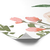 Elegant Pink Floral Gold Welcome to our Wedding ポスター (角)