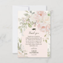 Elegant Pink Floral Graduation