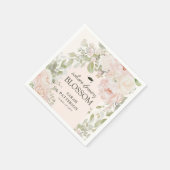 Elegant Pink Floral Graduation Party スタンダードカクテルナプキン (角)