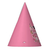 Elegant Pink Floral Graduation Party hat パーティーハット (左)