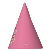 Elegant Pink Floral Graduation Party hat パーティーハット (右)