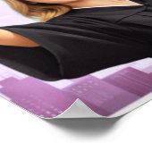 Elegant Pink Floral Graduation Party poster ポスター (角)