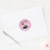 Elegant Pink Floral Graduation Party sticker ラウンドシール (封筒)