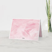 Elegant Pink Floral Happy Birthday Card サンキューカード (裏面)