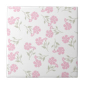 Elegant Pink Floral Pattern Ceramic Tile for Home  タイル (正面)