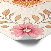 Elegant Pink Floral Pattern Poster Eye Catching Ar ポスター (角)