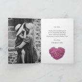 Elegant Pink Floral Photo Happy Mother's Day カード (内部)