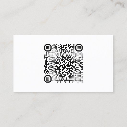 Elegant Pink Floral QR code Wedding RSVP Small  名刺 (裏面)