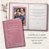 Elegant Pink Floral Storybook Mother’s Day Photo カード