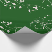 Elegant Pink Floral Swirl Wrapping Paper ラッピングペーパー (角)