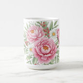 Elegant Pink Floral Watercolor Coffee Mug"  コーヒーマグカップ (中央)