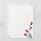 Elegant Pink Floral Wedding 招待状 (裏面)