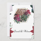 Elegant Pink Floral Wedding Invitation Custom Card 招待状 (裏面)