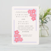 Elegant Pink Floral Wedding Invitation - Customiza 招待状 (スタンド正面)