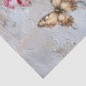 Elegant Pink Florals Butterflies Vintage Decoupage 薄葉紙 (詳細)