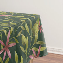 Elegant Pink Flower Pattern on Dark Background