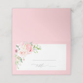 Elegant Pink Garden Flowers Bridal Shower プレイスカード (外部開封)