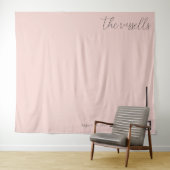 Elegant Pink Geometric Calligraphy タペストリー (インサイチュ(横))