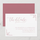 Elegant Pink Geometric Details エンクロージャーカード (正面/裏面)