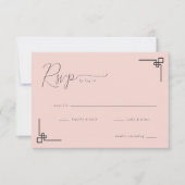 Elegant Pink Geometric RSVP (正面)