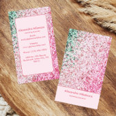 Elegant Pink Glitter Branding 名刺