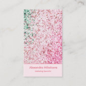 Elegant Pink Glitter Branding 名刺 (正面)