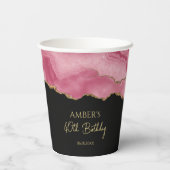 Elegant Pink Gold Abstract Marble Design 紙コップ (裏面)