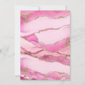 Elegant Pink & Gold Birthday Party Thank you サンキューカード (裏面)