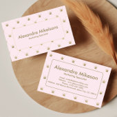 Elegant Pink Gold Crown 名刺