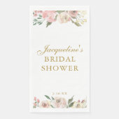 Elegant Pink Gold Floral Customized Bridal Shower (正面)