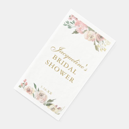 Elegant Pink Gold Floral Customized Bridal Shower (コーナー)