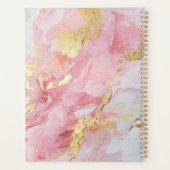 Elegant Pink & Gold Paint Purple Name プランナー手帳 (裏面)