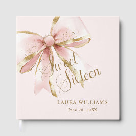 Elegant Pink & Gold Sweet Sixteen Birthday ゲストブック