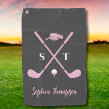 Elegant Pink Golf Club White Bows Custom Birthday