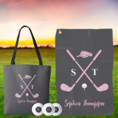 Elegant Pink Golf Club White Bows Custom Birthday ゴルフボール