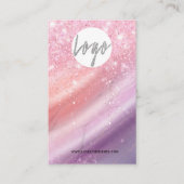 Elegant Pink Gradient Jewelry Card for Earrings  名刺 (正面)