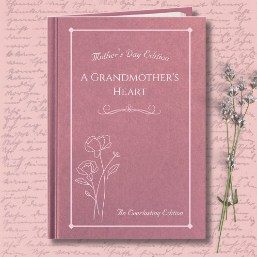 Elegant Pink Grandmother Mother’s Day Storybook カード