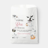 Elegant Pink Halloween Ghost Pumpkin Baby Shower フェイバーバッグ (正面)